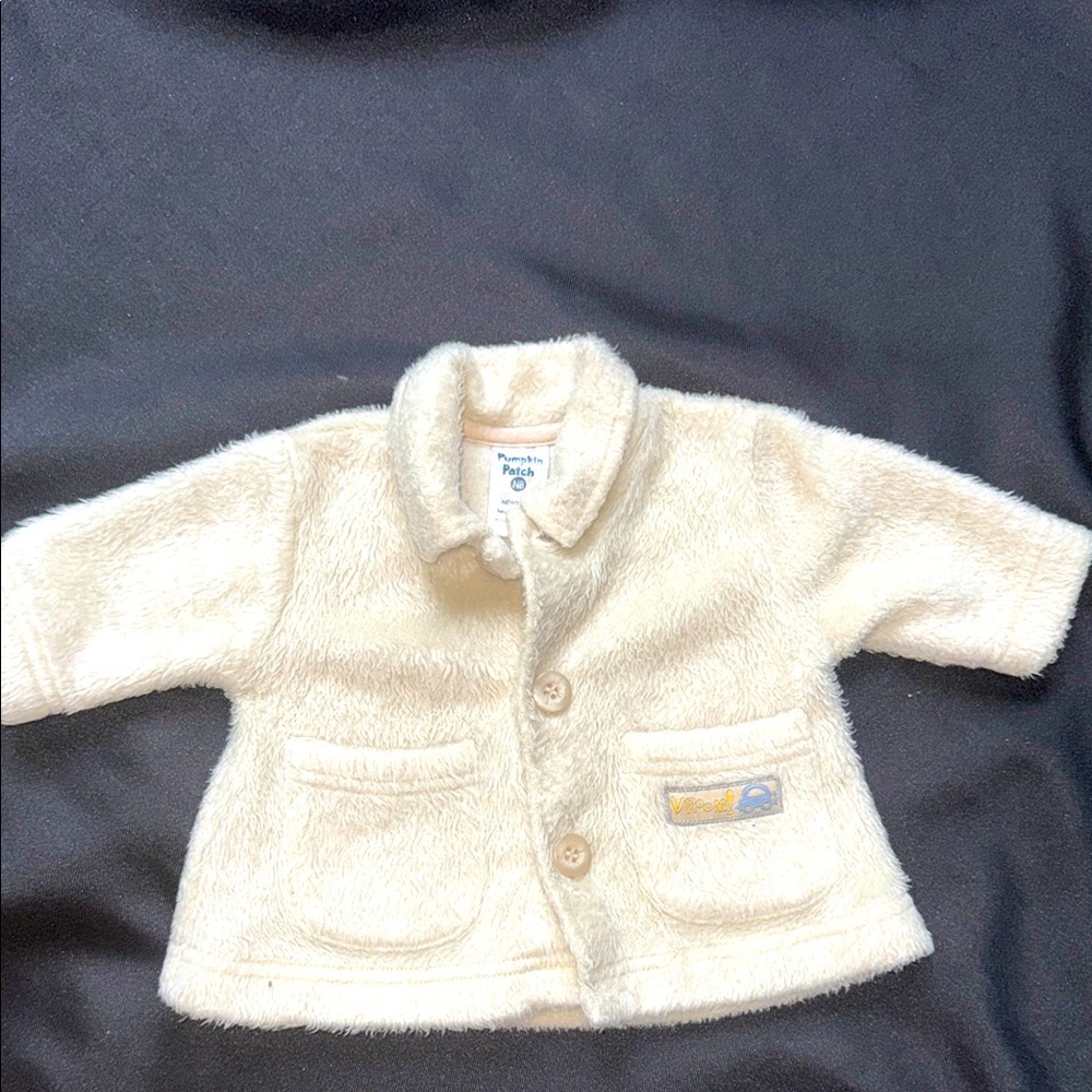 Pumpkin Patch baby’s Cream Fleece Baby Jacket NB